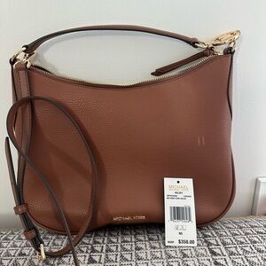 Michael Kors Brown Leather Hobo Shoulder Bag